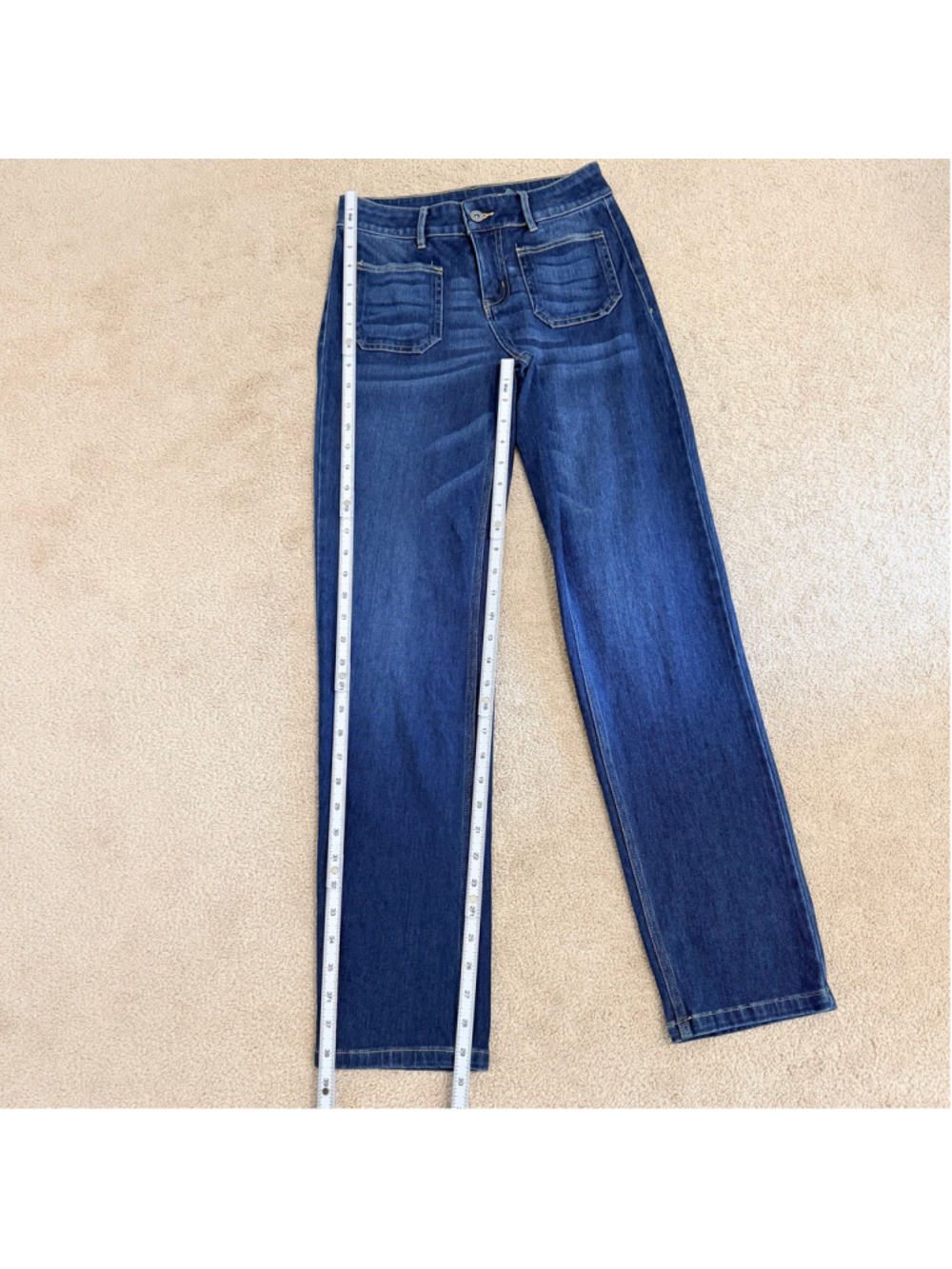 Halara New Flex Low Rise Zipper Pockets Straight Leg Casual Jeans Women's XS - Picture 10 of 10